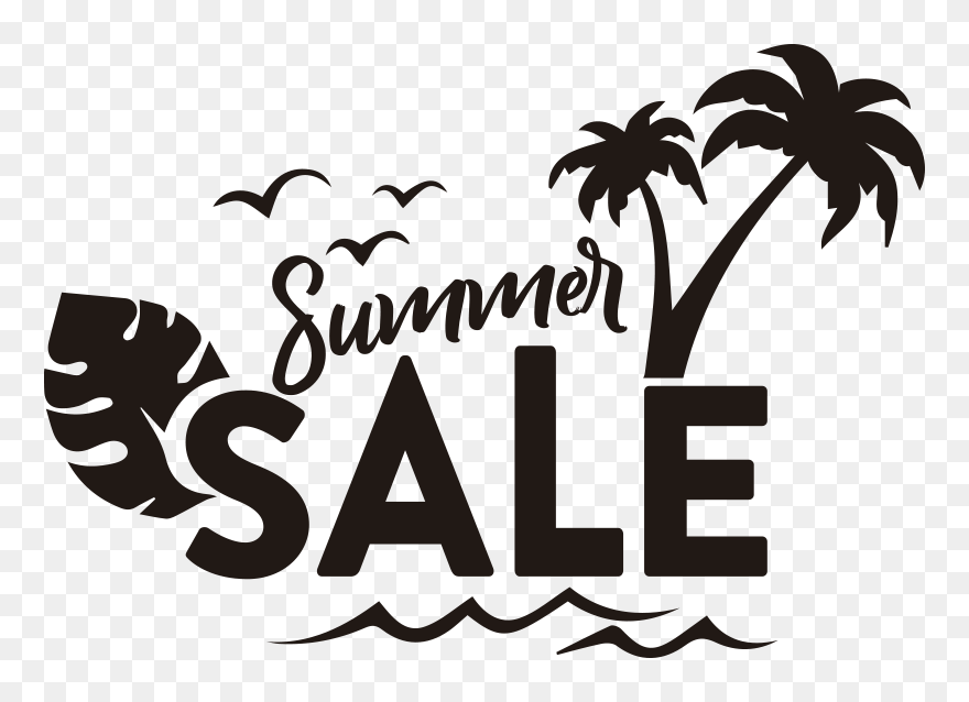 Summer Sun Sale Wall Sticker Clipart