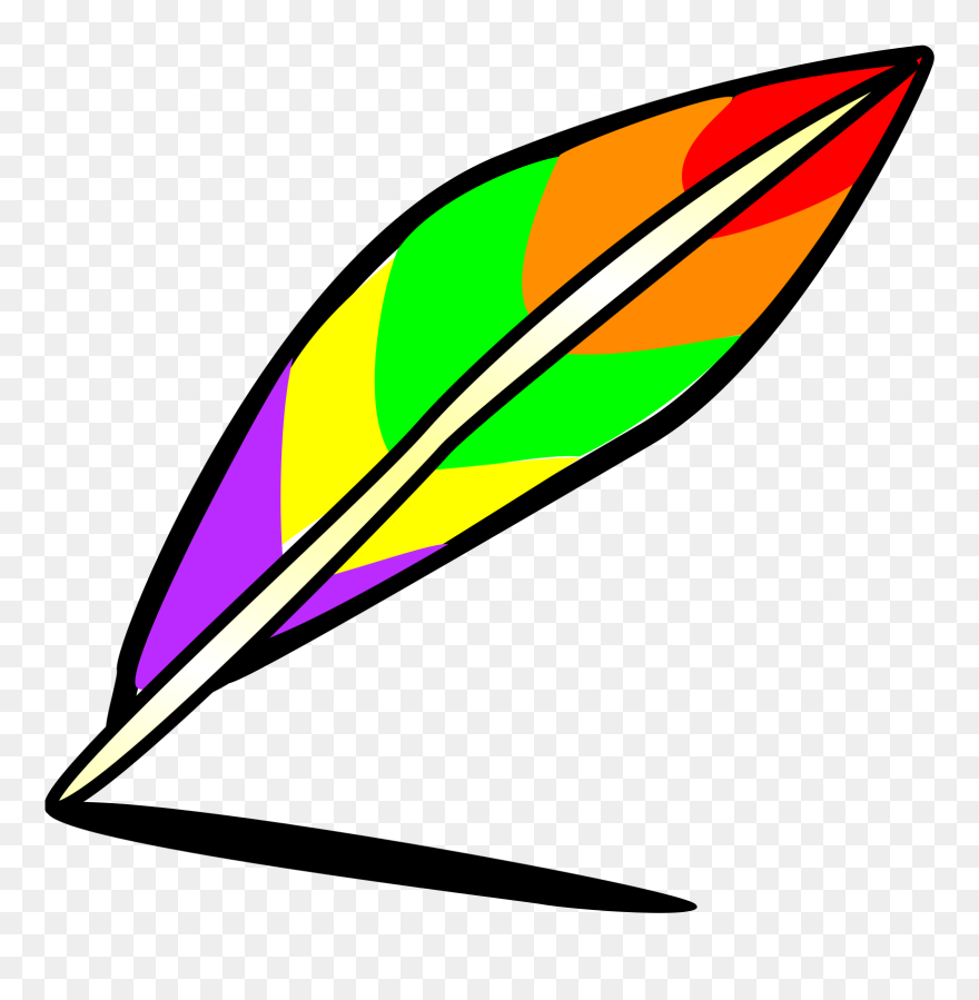 Feather Blue White Svg Clip Arts - Quill Clipart - Png Download