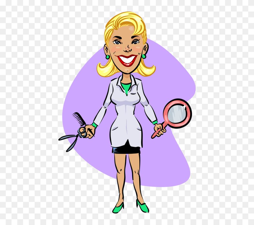 Vector Illustration Of Salon Hairdresser Beautician - Clip Art - Png Download