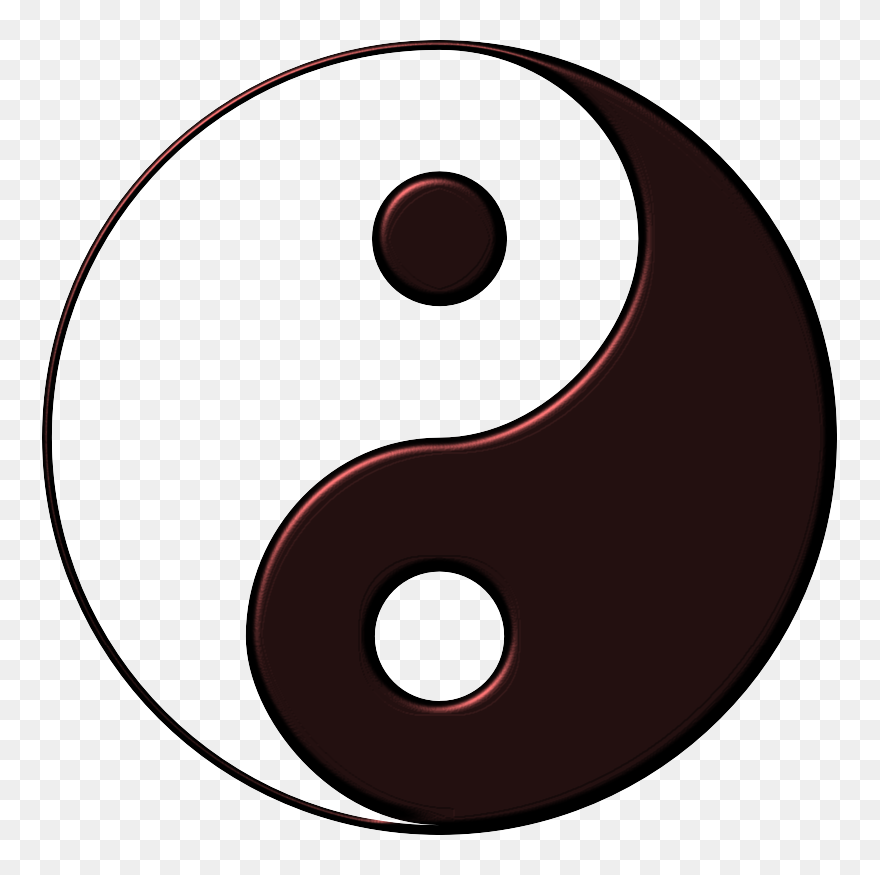 Yin-yang In Red - Yin And Yang Clipart
