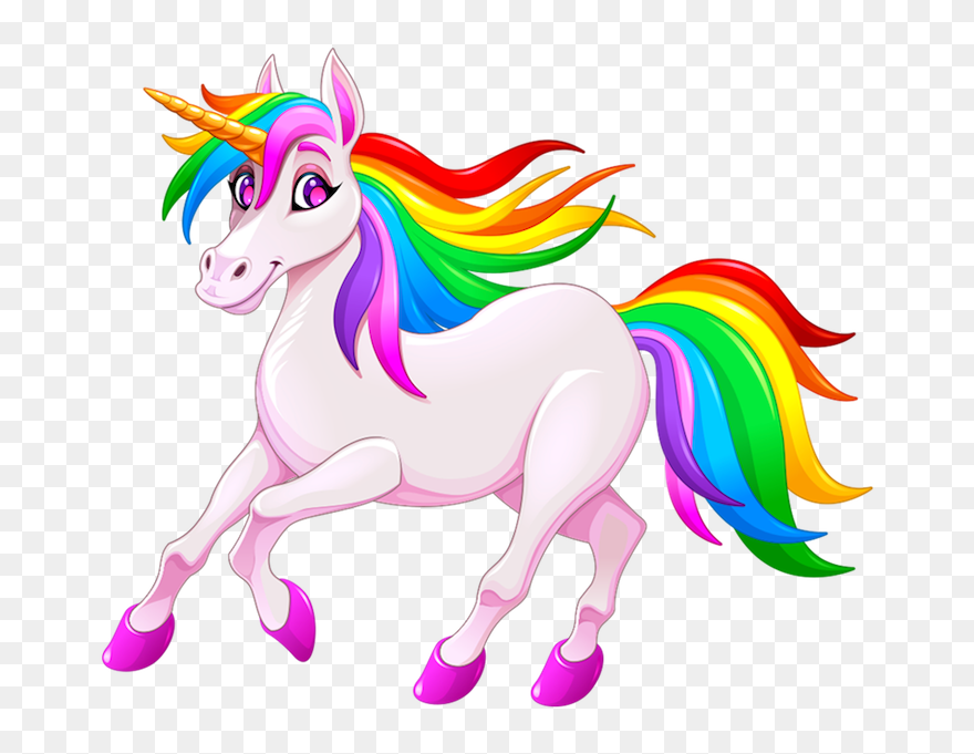 Cartoon Rainbow Unicorn Clipart