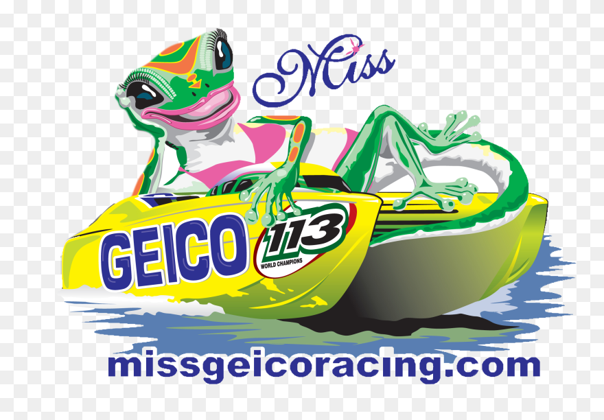 Miss Geico Boat Shows Miss Geico Racing - Miss Geico T Shirt Clipart