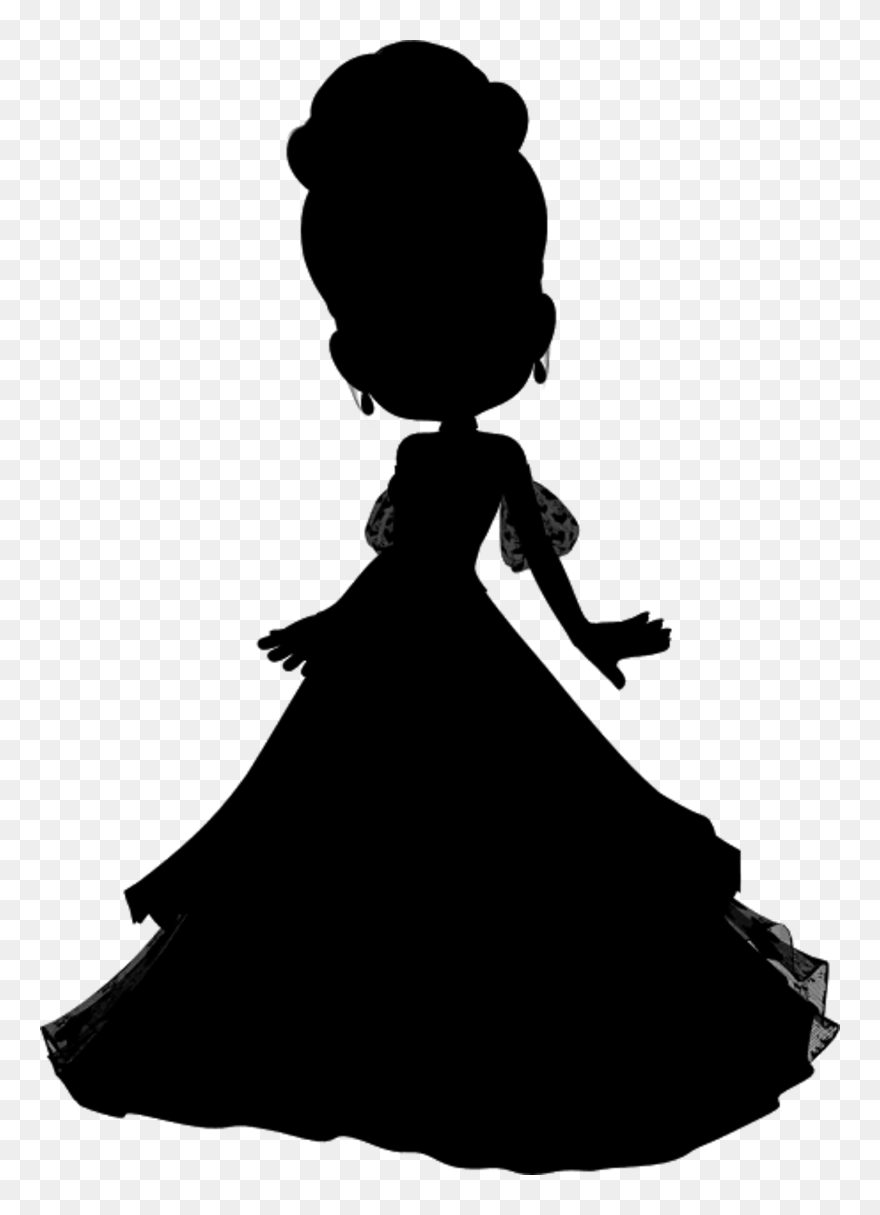 Clip Art Dress Silhouette - Silhouette Little Black Girl - Png Download