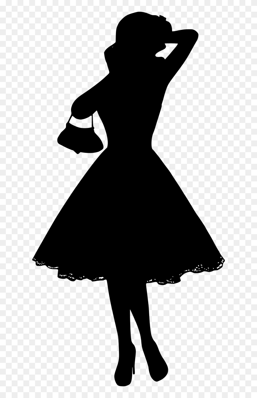 Lady Dress Silhouette Clipart
