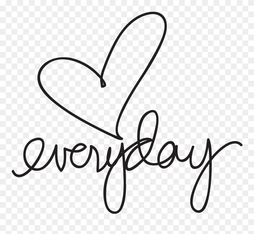 Hand Drawn Calligraphy Heart Png Clipart