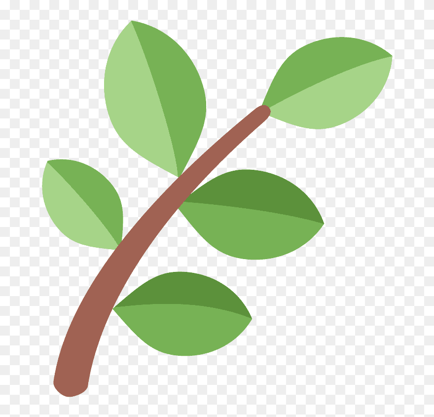 Herb Emoji Clipart - Branch Emoji - Png Download