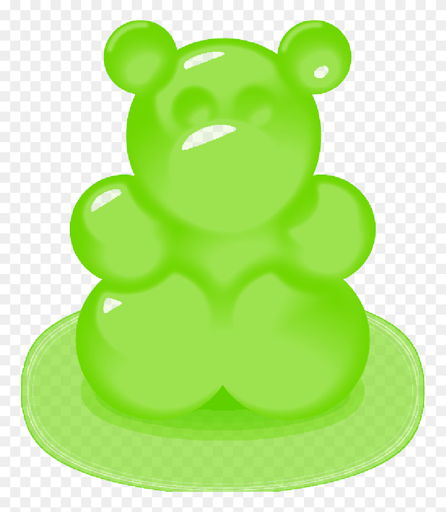 Red, Green, Flat, Icon, Blue, Outline, Drawing, Cartoon - Gummy Bear Clip Art - Png Download