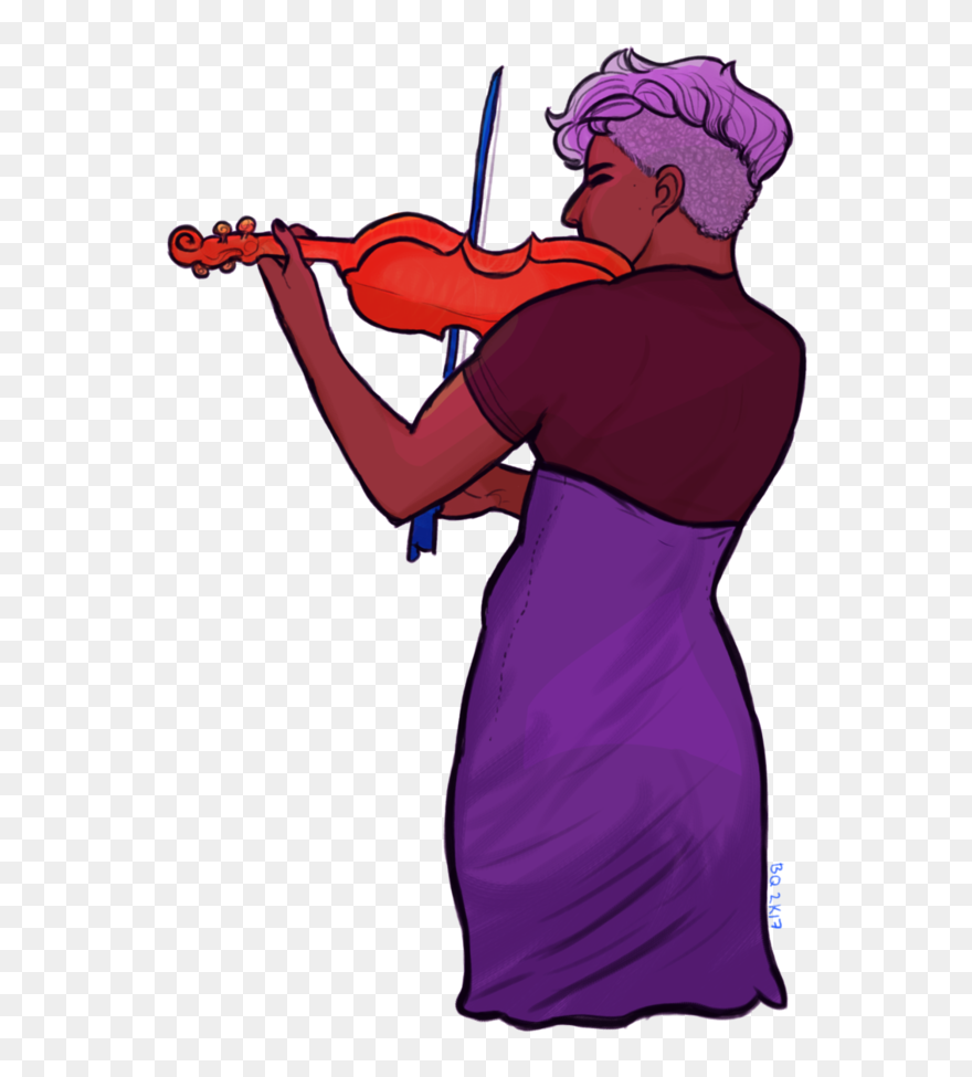 Purple Clipart Violin - Illustration - Png Download