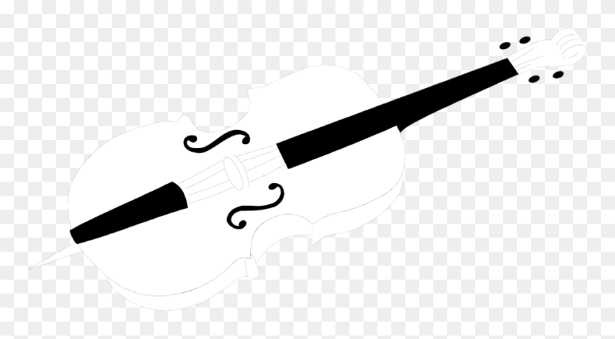 Transparent Violin Clipart Black And White - Illustration - Png Download