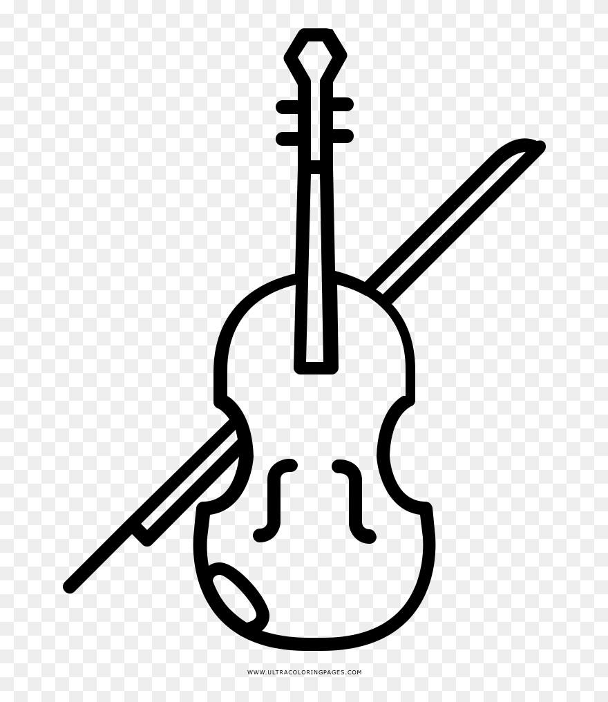 Violin Coloring Page - Violin Clipart