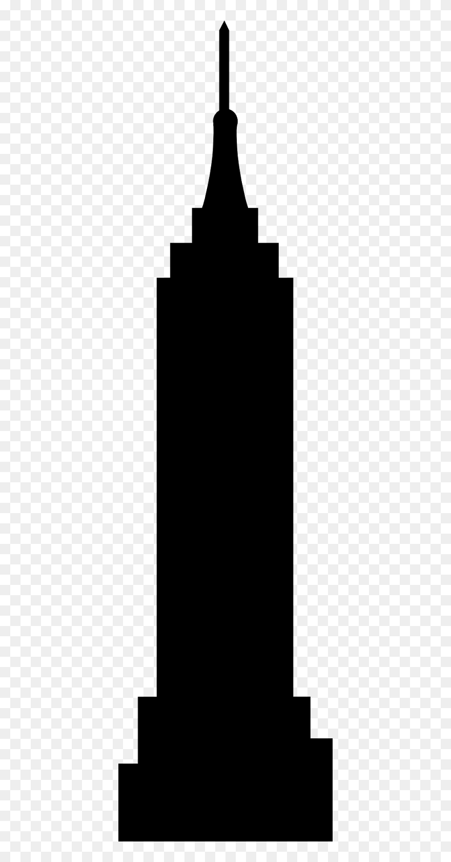 Empire State Building Silhouette Clip Art - Empire State Silhouette - Png Download