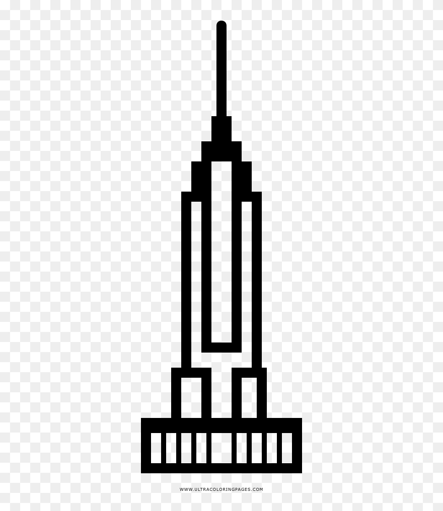Empire State Building Coloring Page Clipart