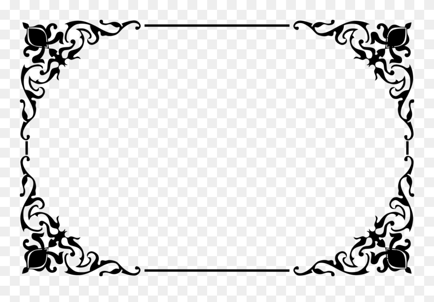 Love,symmetry,monochrome Photography - Decorative Border Png Clipart