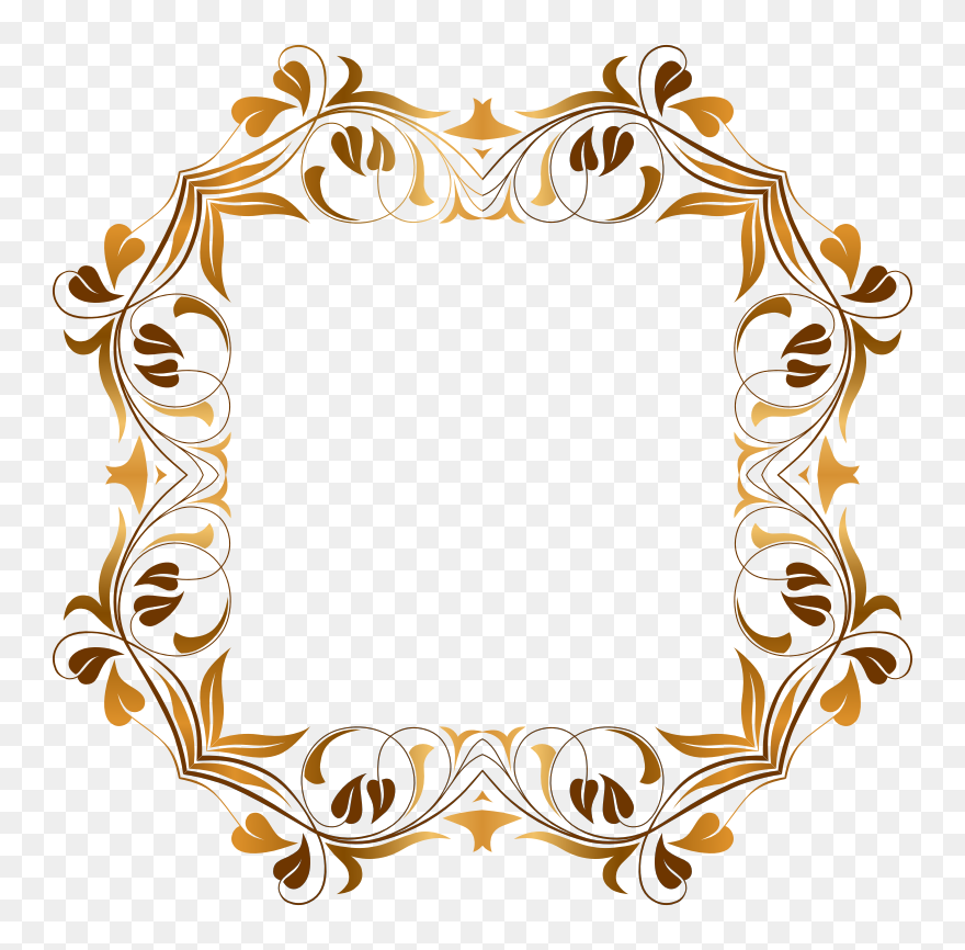 Floral Flourish Frame - Cuadros De Texto Png Clipart