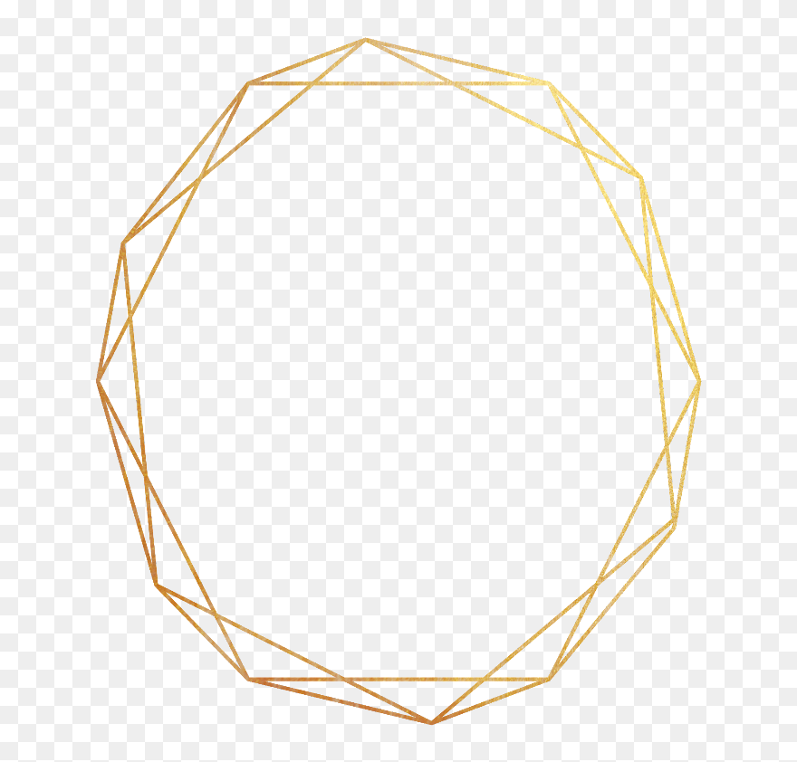 Geometric Border Png - Gif Golden Frame Geometric Clipart
