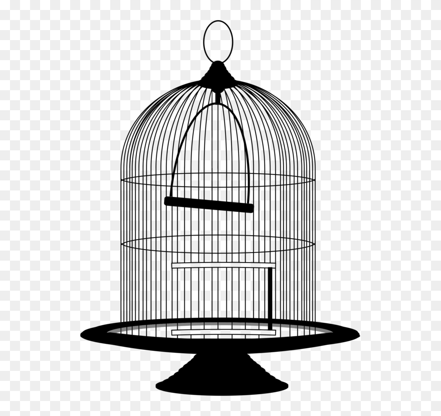 Monochrome Photography,cage,black And White - Bird Cage Clipart - Png Download