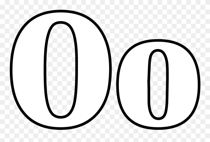 Letter O Coloring Pages - Letter O Clipart Black And White - Png Download