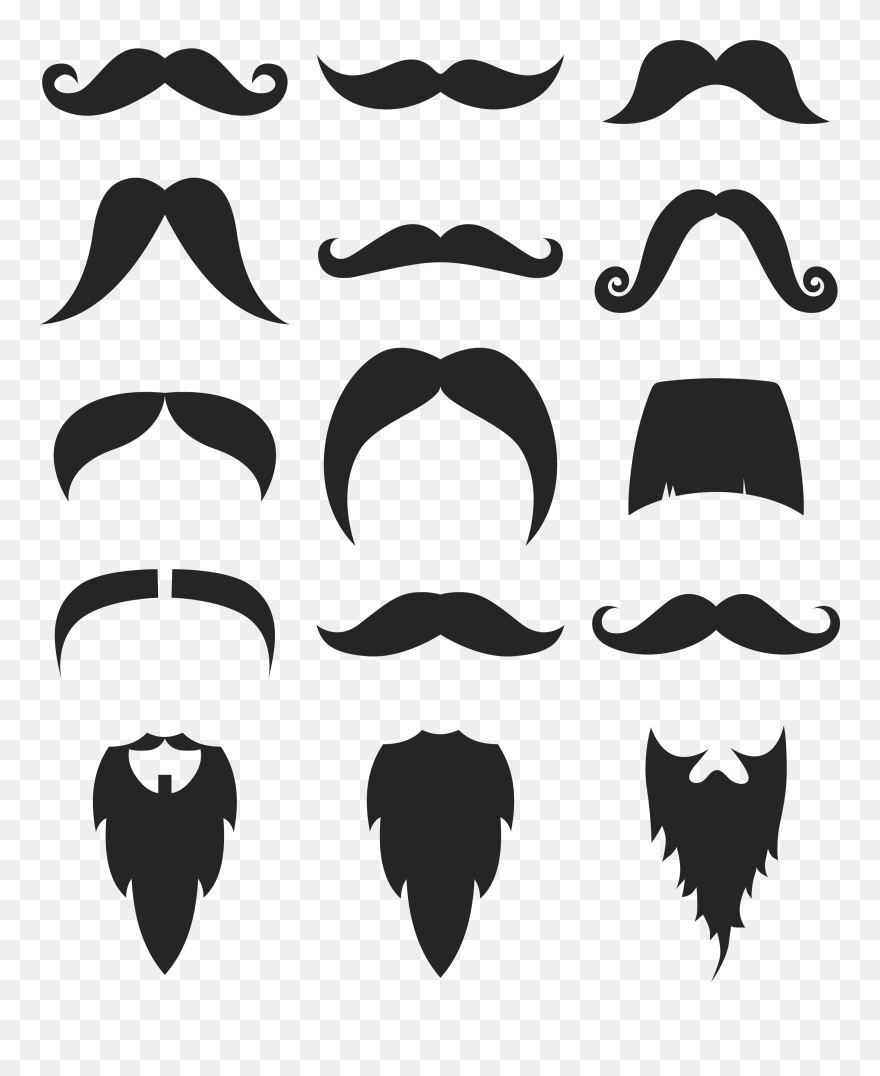 Drawing Beard Lip - Beard Hipster Pattern Clipart