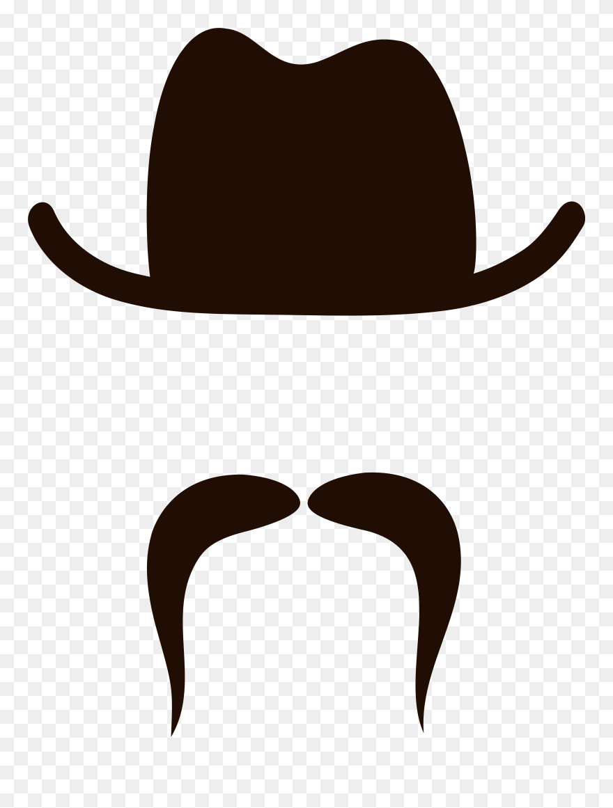 Moustache Beard Clip Art - Hat And Mustache Png Transparent Png