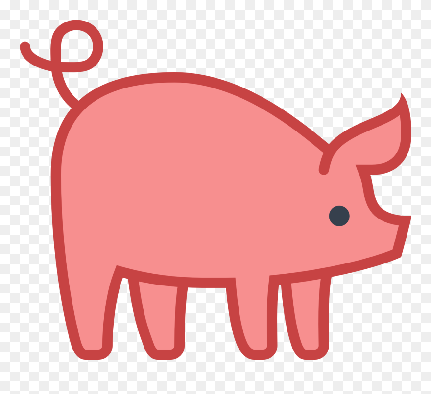 Transparent Pig Cartoon Png - Pig Icon Png Clipart