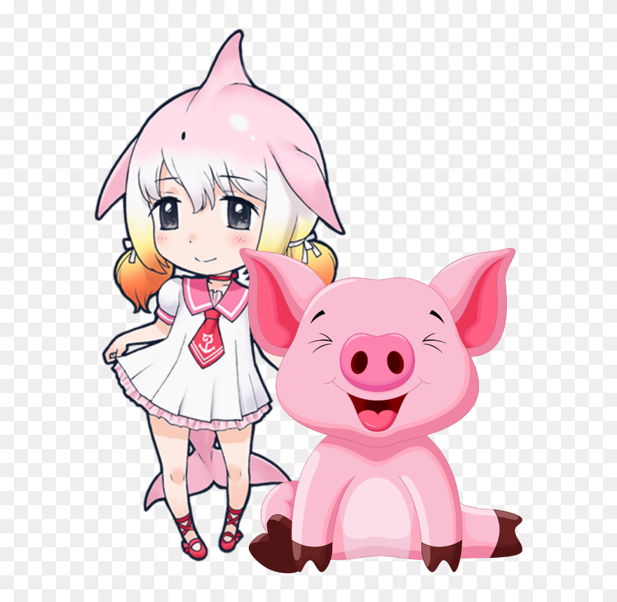 Transparent Girl Pig Clipart - Transparent Background Cute Pig Clipart - Png Download