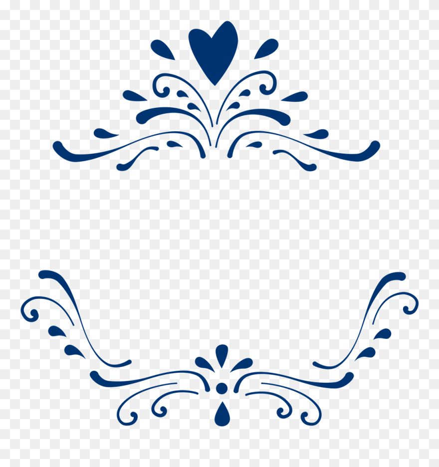 Scalloped Heart Clipart Image Black And White Stock - Folk Art Png Transparent Png