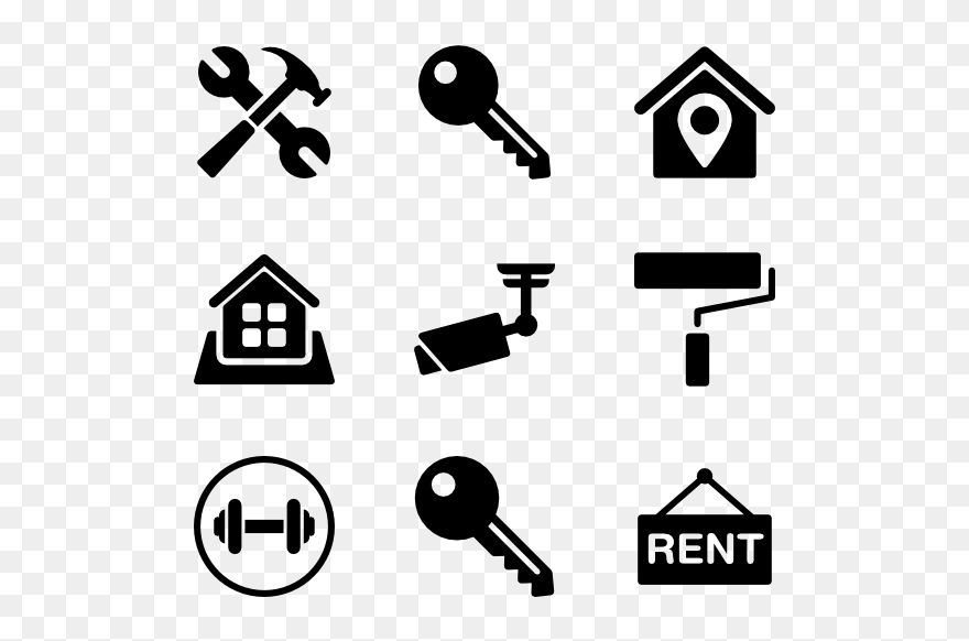 Real Estate Icon Packs - Property Icon Vector Free Clipart