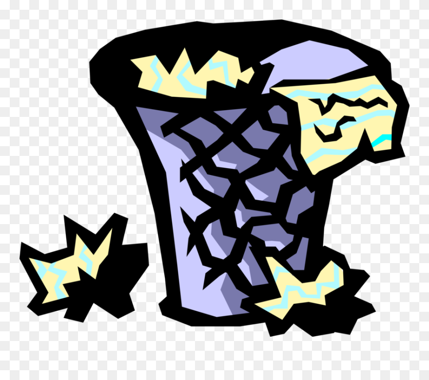 Vector Illustration Of Waste Basket, Dustbin, Garbage Clipart