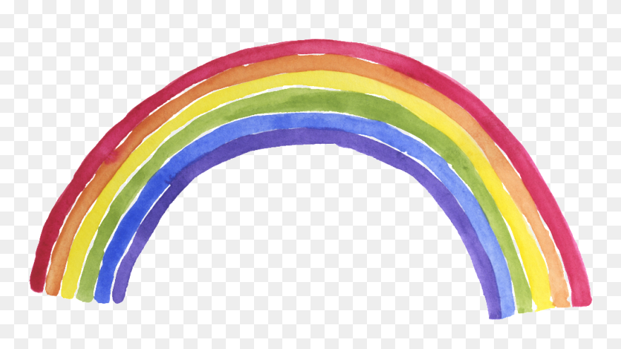 Cartoon Rainbow Transparent Decorative - Watercolor Rainbow Clipart - Png Download
