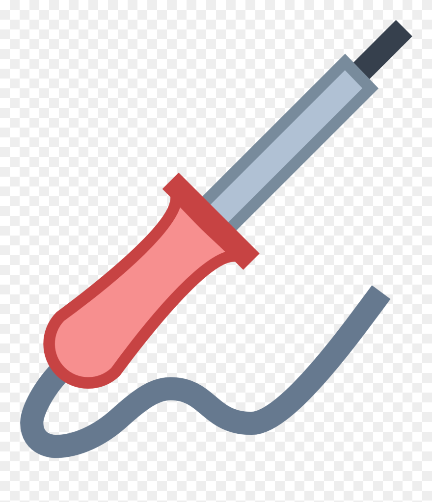 Iron Clipart Flat Iron - Soldering Iron - Png Download