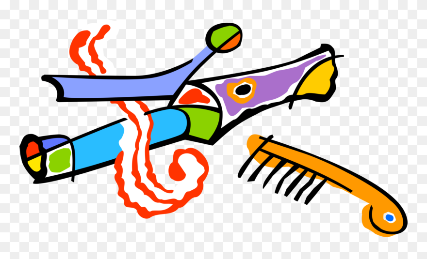 Vector Illustration Of Electric Hair Iron Or Curling Clipart