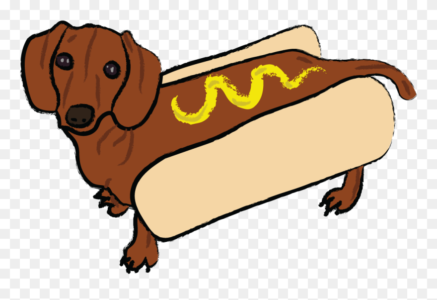 Hot Dog Weiner Dog Cartoon Clipart