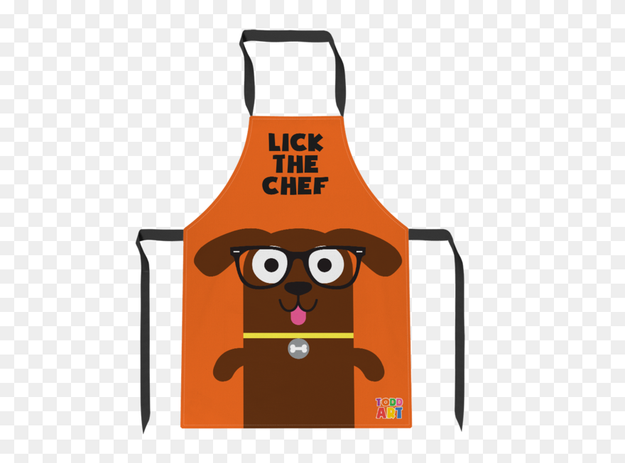 Dachshund Bow Wow Aprons Childrens Orange By Todd Goldman - Apron Clipart
