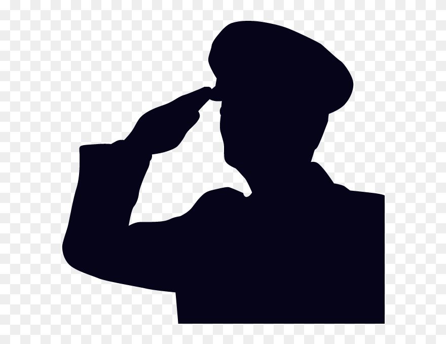 Salute Soldier Military Silhouette Clip Art - Soldier Salute Png Transparent Png