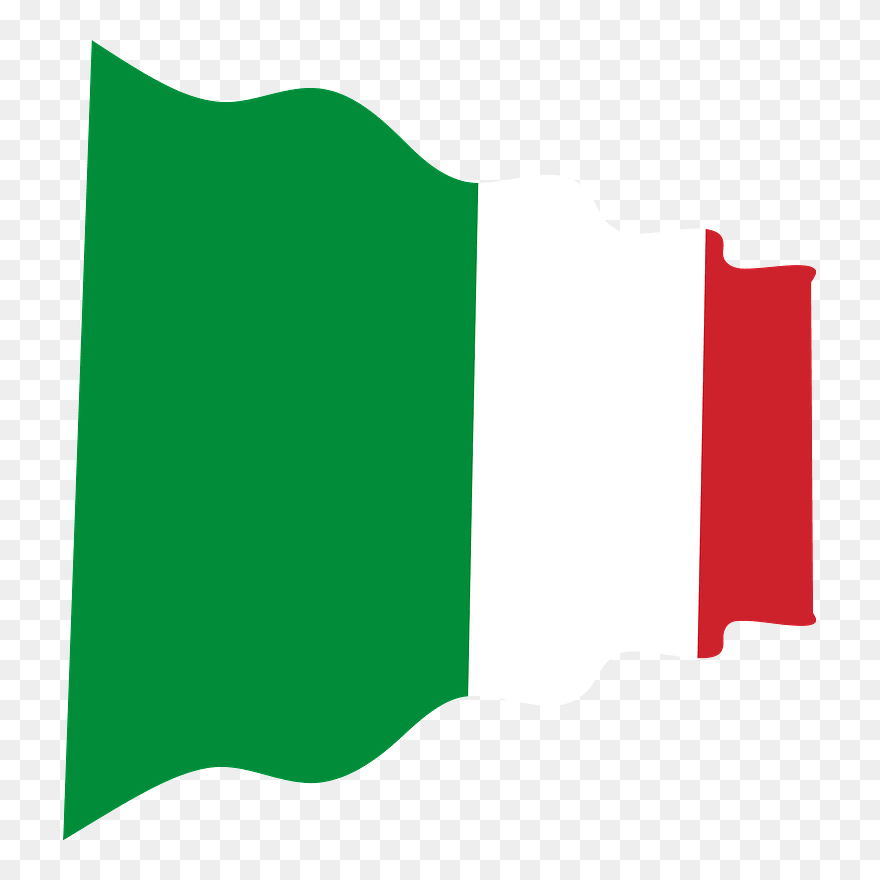 Italy Wavy Flag Clipart - Png Download