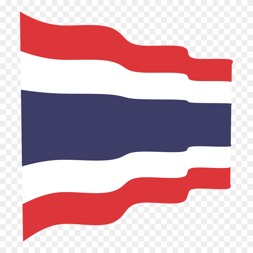 Thailand Wavy Flag Clipart - Png Download