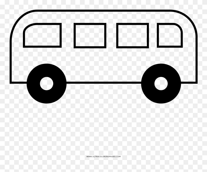 Bus Coloring Page Clipart