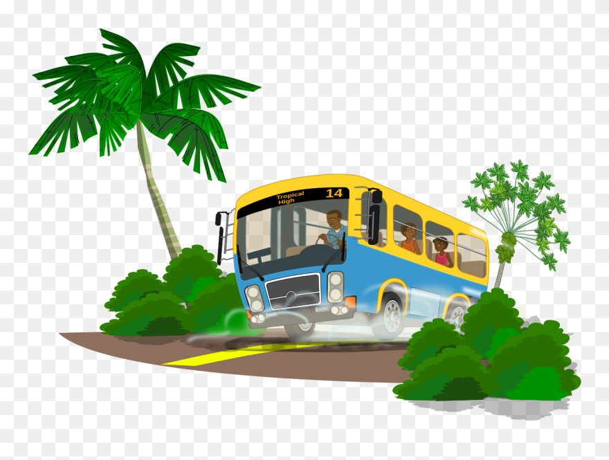 Transparent Bus Png - Travel Bus Cartoon Png Clipart