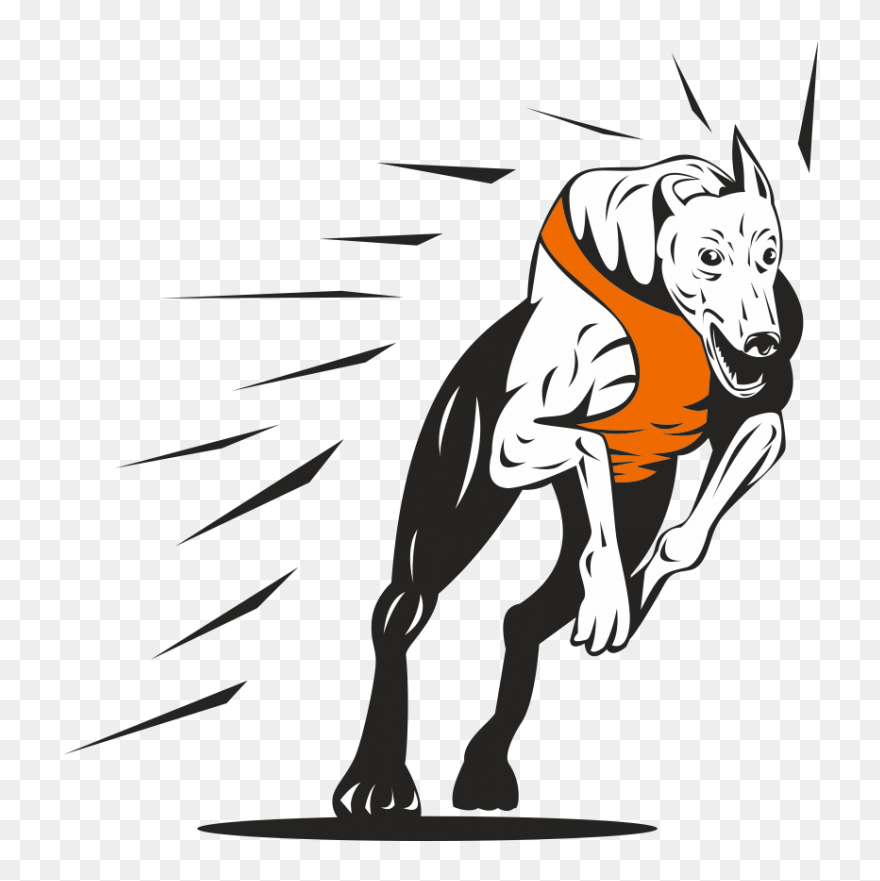 Greyhound Racing Clip Art - Greyhound Dog Vector Logo - Png Download