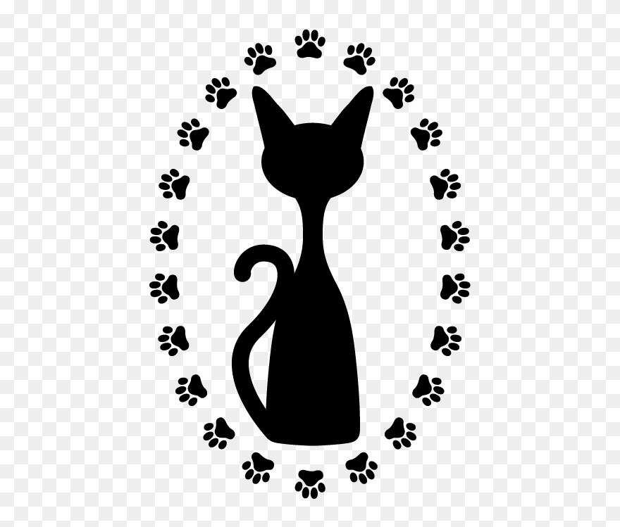 Bulldog Greyhound Cat Puppy Kitten - Clip Art Cat Paw - Png Download