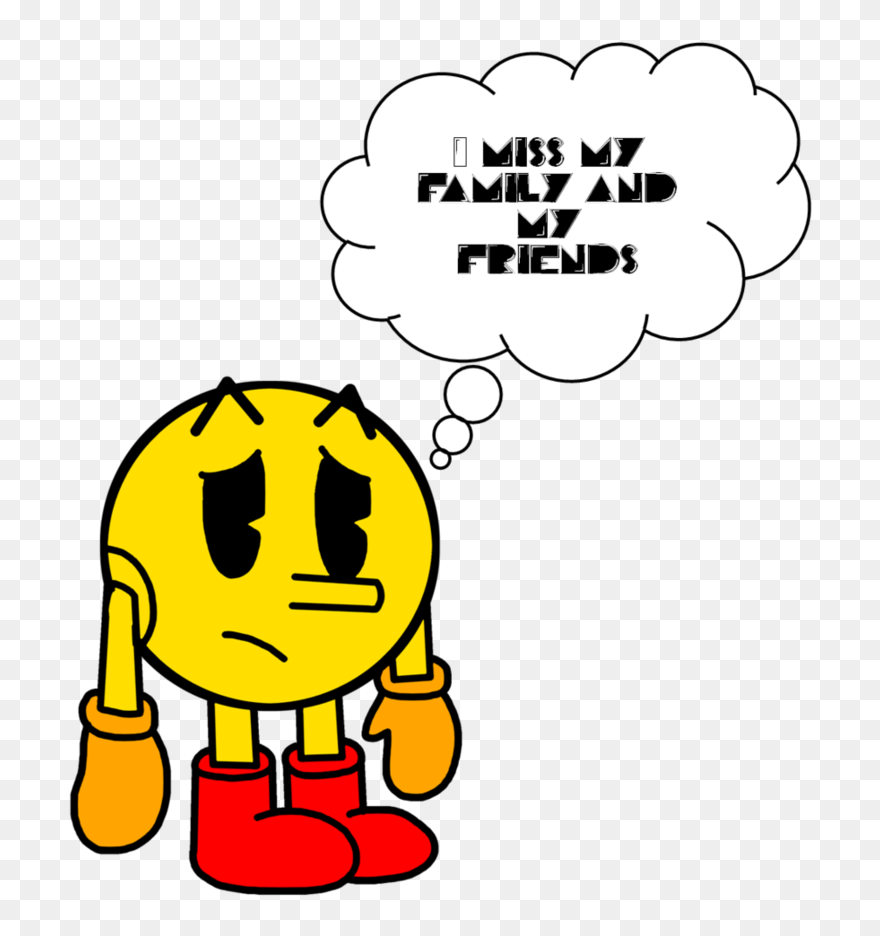 Pac Man Miss His - Pacman And His Family Clipart
