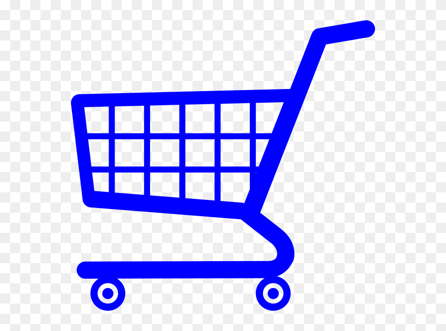 Book Cart Clipart Free Library Shopping Cart Clip Art - Supermarket Clipart Black And White - Png Download