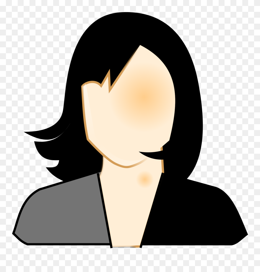 Girl With Black Hair Clip Art - Png Download