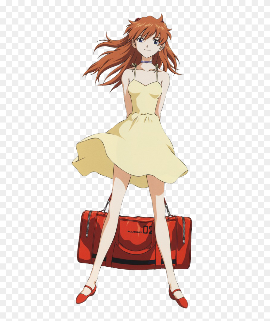 Asuka Langley Png Vector, Clipart, Psd - Asuka Langley Summer Dress Transparent Png