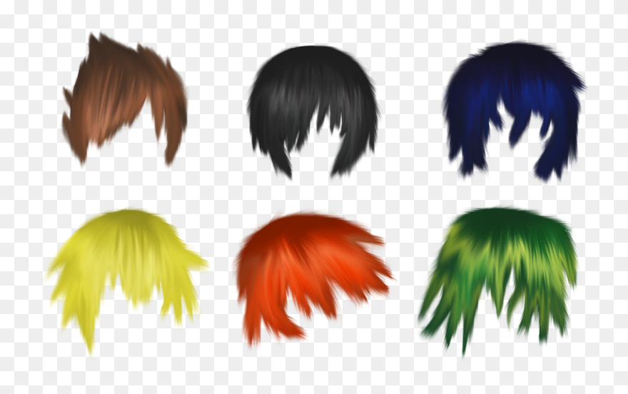 Anime Hair Semi Realistic Male Hair Free File Water - Anime Hair Male Png Clipart
