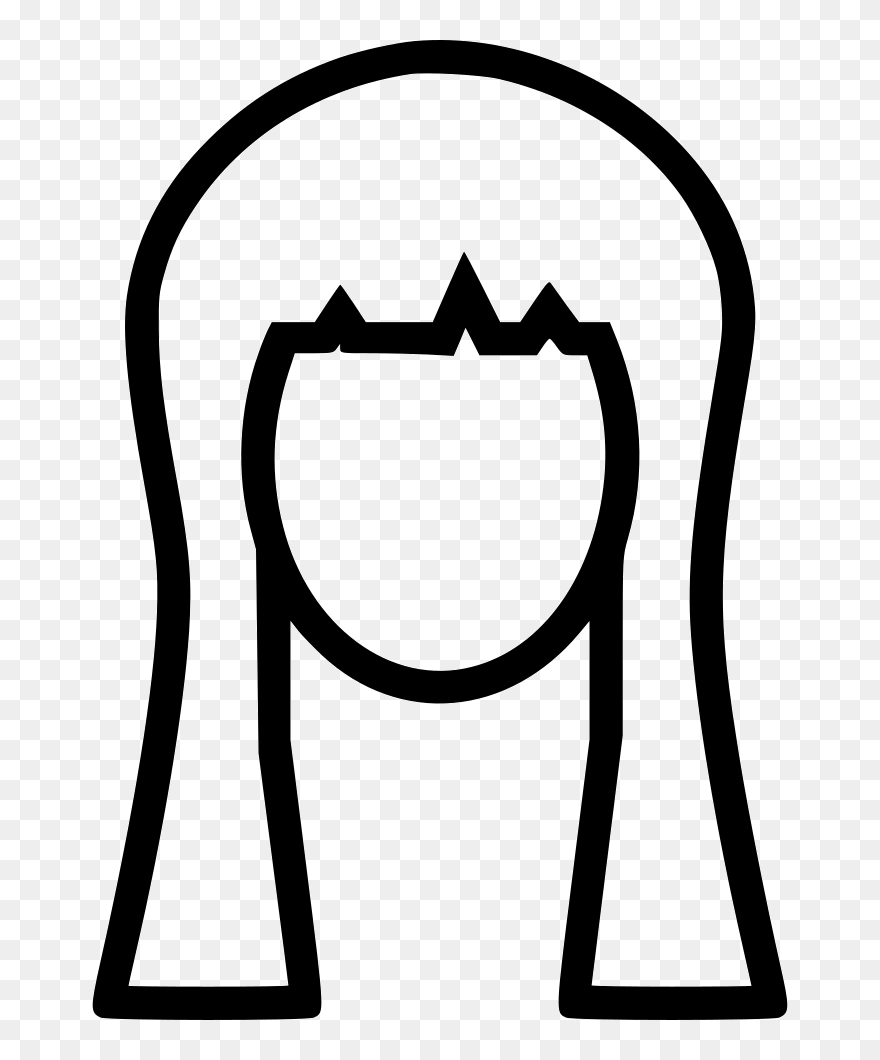 Face Girl Long Hair Hairstyle Beauty Treatment Svg - Hairstyle Clipart