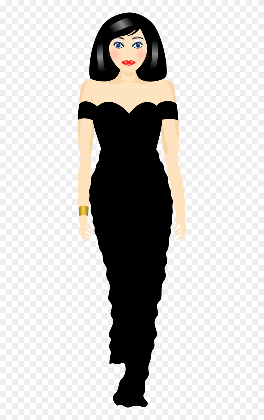 Caricature In Dress Clipart