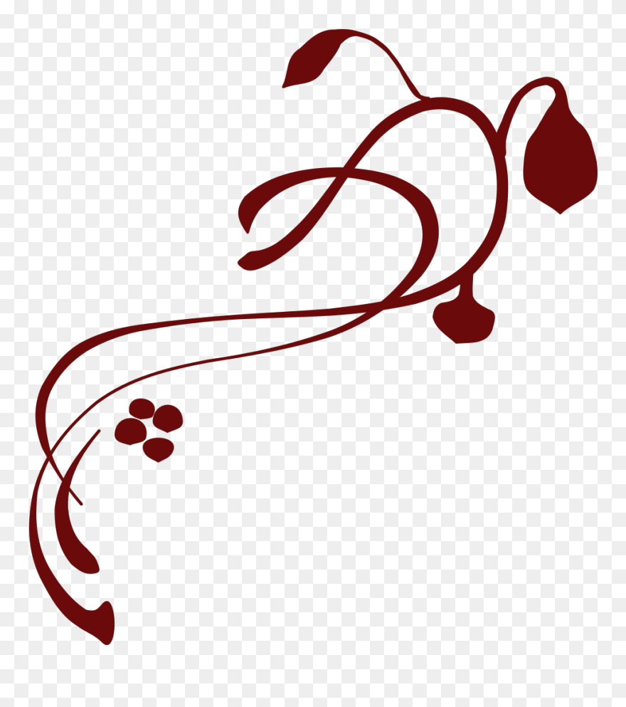 Reddish Brown Svg Clip Arts - Vines Clip Art - Png Download