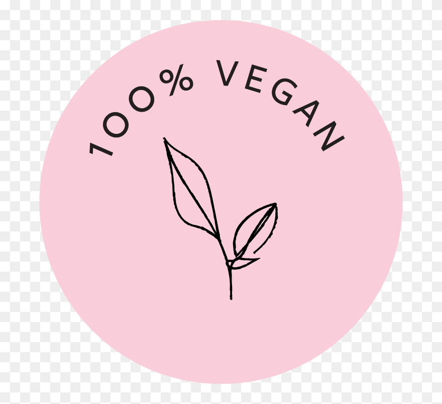 100% Vegan Badge - Circle Clipart