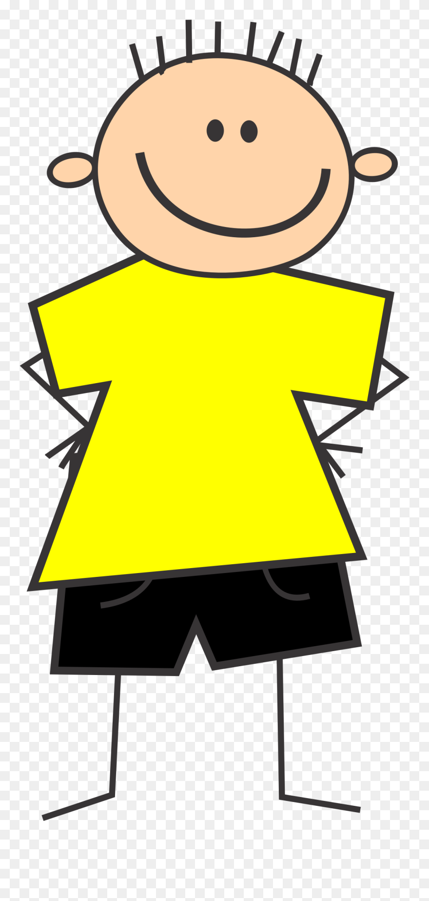 Yellow Shirt Cartoon - Boy With Shirt Clipart - Png Download